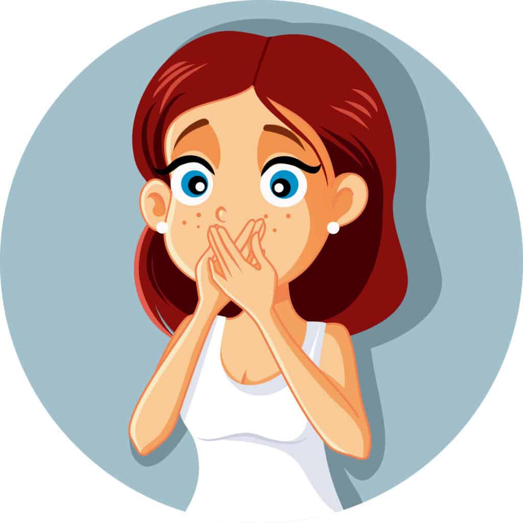 woman experiencing early pregnancy nausea