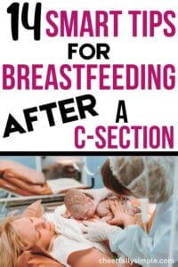 14 smart tips for breastfeeding after a C-section Pinterest pin
