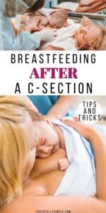 breastfeeding after a C-section Pinterest pin