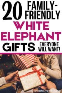 20 family friendly white elephant gift ideas Pinterest pin