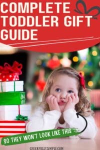 a gift guide to find the perfect toddler gifts Pinterest pin