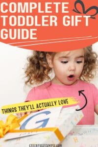 gifts toddlers will love Pinterest pin