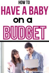 baby on a budget Pinterest pin