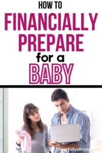 how to financially prepare for a baby pinterest pin
