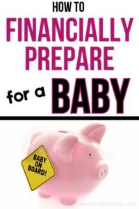 how to financially prepare for a baby on a budget pinterest pin