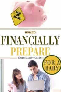 ways to financially prepare for a baby Pinterest pin