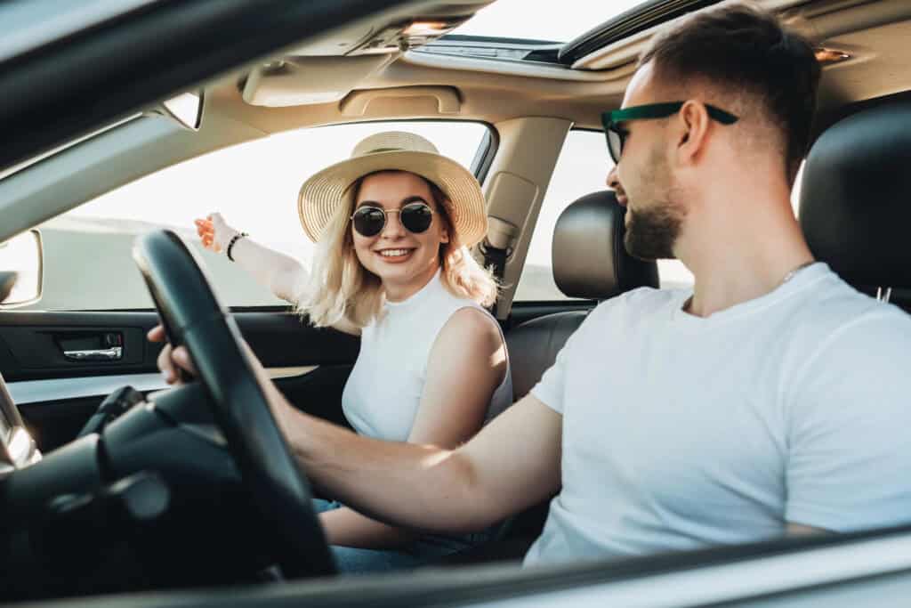 picture of a couple asking road trips questions for couples