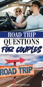road trip questions for couples Pinterest pin