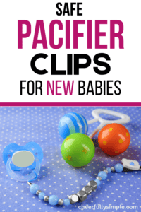 safe pacifier clips for new babies Pinterest pin